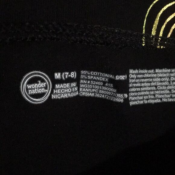 Wonder Nation Rainbow Unicorn Leggings: Size M (7/8) - Picture 5 of 5